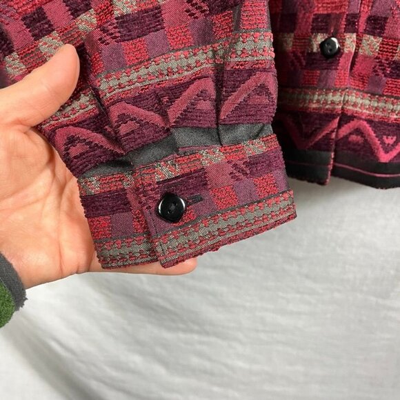 Coldwater Creek Multiprint Textured Blazer Womens 22W Plus Size Art To Wear - Picture 5 of 13